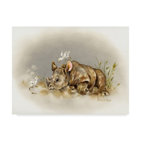 Trademark Fine Art Peggy Harris 'Rhino Baby' Canvas Art, 24x32 ALI42327-C2432GG